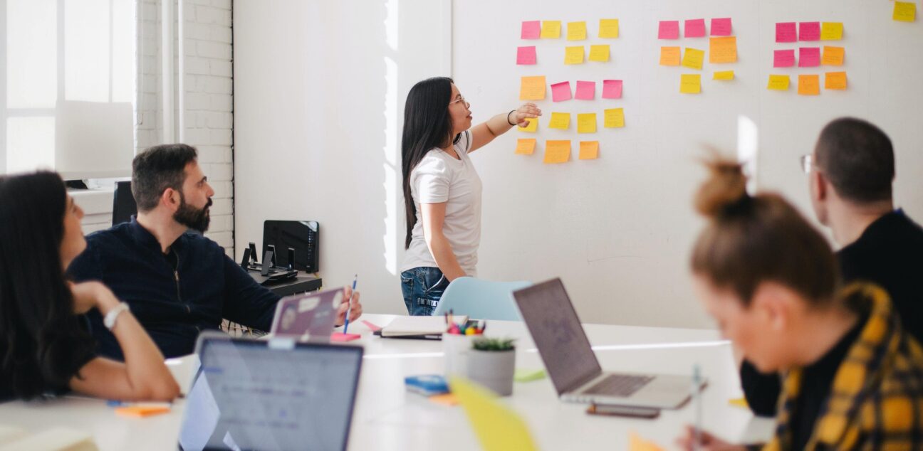 Women talking in a meeting